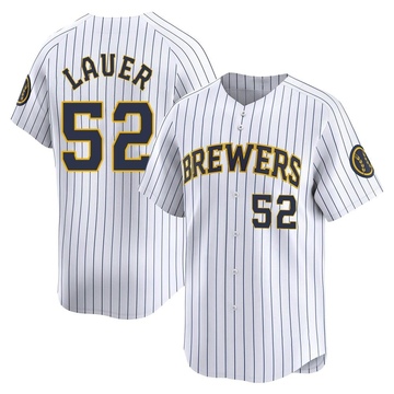 Eric Lauer Youth Limited Milwaukee Brewers White Alternate Jersey