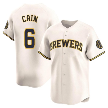 Lorenzo Cain Youth Limited Milwaukee Brewers Cream Home Jersey