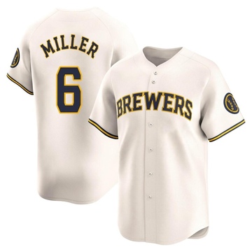 Owen Miller Youth Limited Milwaukee Brewers Cream Home Jersey